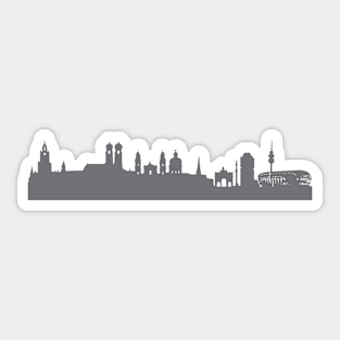 Munich in gray Sticker